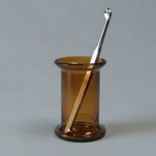 медицинская и лабораторная посуда: стеклянный стакан для шпателей, 50-70е годы