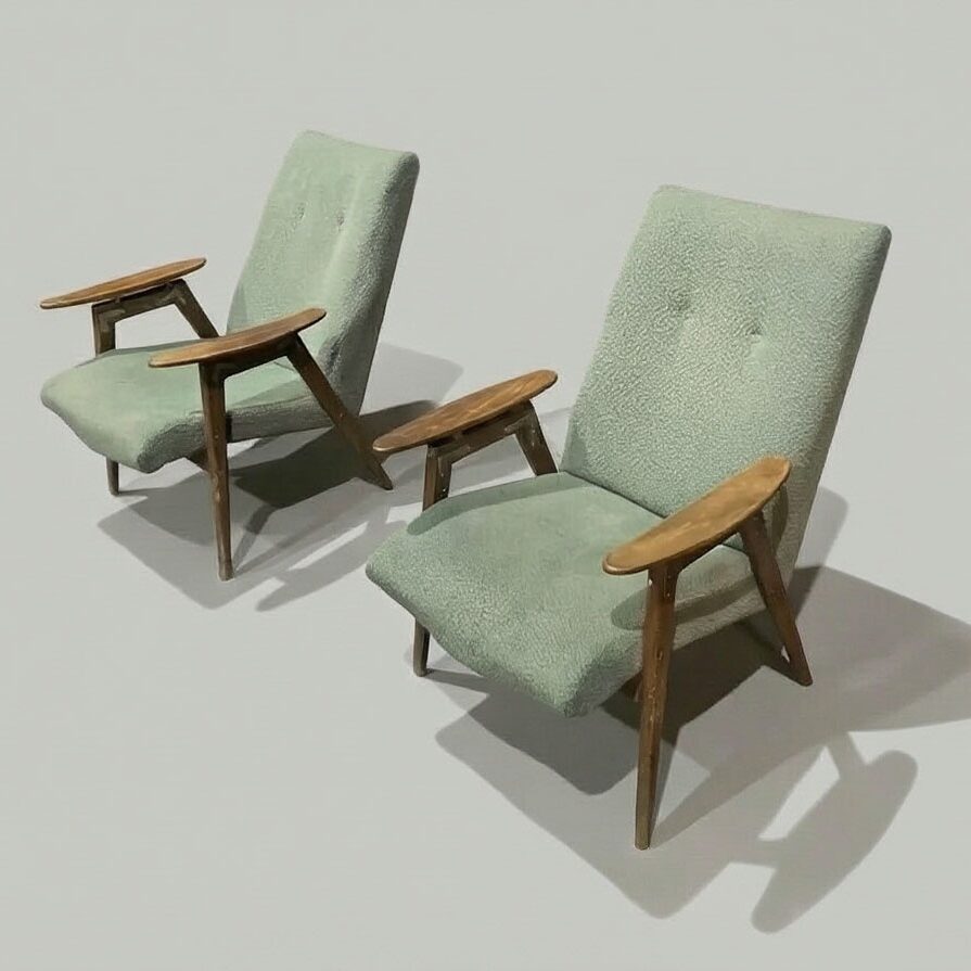 пара кресел в стиле mid‑century modern