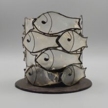 подсвечник витражный с рыбами